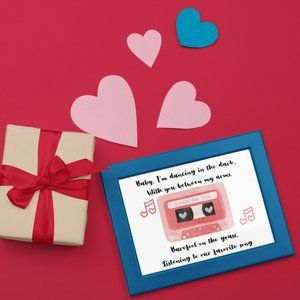 Valentine's Day Love Song "Perfect" by Ed Sheeran 8x10, Unframed Wall Art